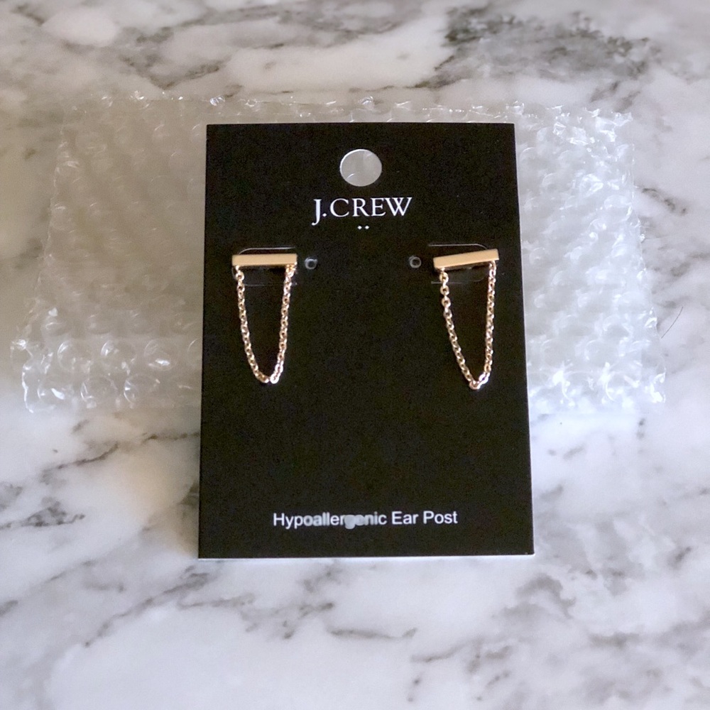 J. Crew Gold Chain Earrings